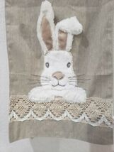 Easter Cotton &amp; Co. Fluffy Bunny Rabbit Table Runner 14"x72" NEW - $44.54