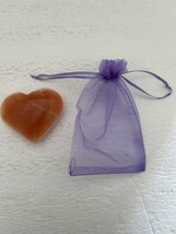 Natural Orange Selenite Crystal Heart - £10.44 GBP