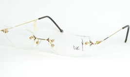 Vintage Bx. X-34 Col 260 Gold /BROWN Eyeglasses Glasses 48-18-135mm Germany - £38.92 GBP