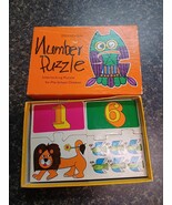 Vintage Number Puzzle Animals Educational 20 Interlocking Pieces Otagiri... - $27.14 CAD