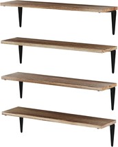 Wallniture Arras Wood Floating Shelves For Wall, 24&quot;X6&quot; Wall Shelves For... - $838.54 MXN