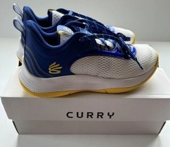 Under Armour Steph Curry GS 3Z6 Blue + White Boys Size 7Y Sneakers New In Box - £47.81 GBP