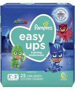 Pampers Easy Ups Training Underwear PJ Masks Jumbo Pack #25 2T-3T (16lbs... - €17,11 EUR