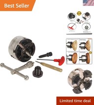 Versatile 4-Jaw Lathe Chuck with T-Handle for Precision Woodturning Proj... - $99.99