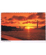 Postcard Golden Gate Sunset San Francisco California - $2.99