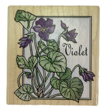 Rubber Stampede Violet Rubber Stamp A1576E Flower Plant Framed Garden Botanical - $11.62