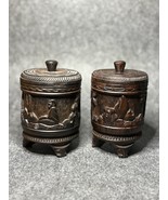 Vintage Balinese Ritual Carved Wooden Boxes, Ethnic Tribal Decor Indonesia  - $1,510.30 MXN