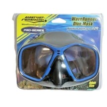 Wave Runner Snorkeling and Scuba Mask Pro-Series Adult Size Black Blue M... - £18.17 GBP