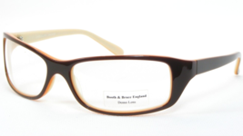 Booth &amp; Bruce England 854 Chocolate Brown /ORANGE Eyeglasses Glasses Frame - £46.57 GBP