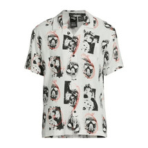 Friday the 13th Men’s Mask Scribble Button Front Shirt, Multicolor Size ... - $22.76