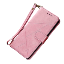 Anymob Samsung Phone Case Pink Leather Flip Stand Phone Cover - £23.07 GBP