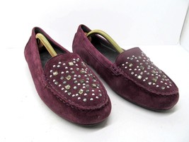 Vionic Suede Loafers Plum Purple Embellished Womens US 6.5 EUR 37.5 - £24.04 GBP