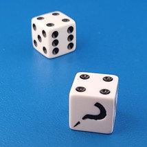 Clue Discover the Secrets White Question Mark Dice Replacement Game Piece - $5.93