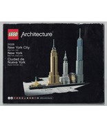LEGO Architecture NEW YORK CITY 21028 Instruction Manual Only LBX1 - £3.88 GBP