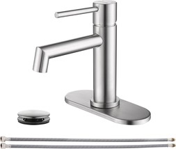 Bathroom Faucet For 1 Or 3 Hole Vanity Sink With Pop Up Drain Stopper, - $65.94