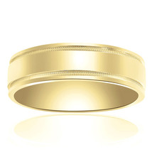 6.0mm 14K Yellow Gold Comfort Fit Wedding Band - £290.95 GBP