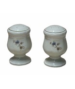 Salt And Pepper Shakers Floral Print Gold Accent Vintage Mikasa Japan 1980s - £11.20 GBP