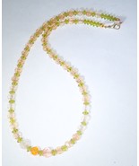 Necklace Bead Green w/Other Various Colors 19&quot; Upcycled Handmade - €4,26 EUR