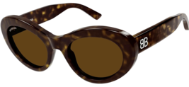 New Balenciaga BB0294S 002 Polished HAVANA/BROWN Lens Authentic Sunglasses 55-22 - £295.22 GBP
