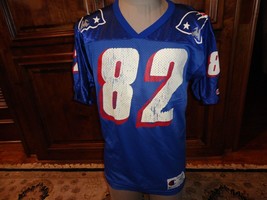 Vtg Champion New England Patriots #82 Vincent Brisby Screen Jersey Adult Size 40 - £31.64 GBP