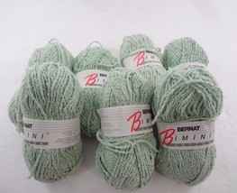 Bernat Bimini Yarn Lt Green Cotton 7 Skeins 1.75 oz 50g 644 yards AB37579 NEW - £37.99 GBP