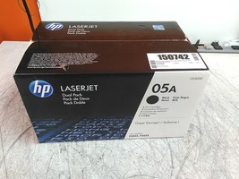 New Hp LaserJet Dual Pack 05A CE505D Black Print Cartridge Sealed Box  - $114.00