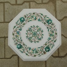 15&quot;x15&quot;  Marble &amp; Semi Precious Malchite  Inlay Centre Table Top Shape: ... - $280.87