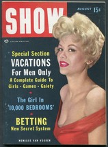 SHOW POCKET MAGAZINE AUGUST 1957 MONIQUE VAN VOOREN YUL BRYNNER ELVIS PR... - $17.63