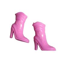 Fashion Doll Dress-Up-4 Pairs of Pink Fashion Doll Cowgirl Boots - £3.91 GBP