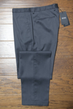 Hugo Boss $248 Men JWave Wool Slim Fit DK Gray Dress Pants Hemmed EU 54 ... - £59.73 GBP
