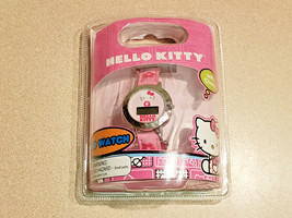 Sanrio Hello Kitty Child&#39;s Pink LCD Watch with Charm (NEW) - £11.62 GBP