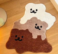 Handmade cute bear rug, Carpet for living room, Bedroom bedside rug - £40.72 GBP