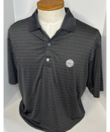 Footjoy Mens Golf Polo Shirt Size Large Short Sleeve Gray Striped Elcona... - $32.31 CAD