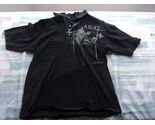 JERZEES BLACK U.S. ARMY AMERICAN FLAG GRAPHIC SHORT SLEEVE POLO MIL SHIR... - $20.03