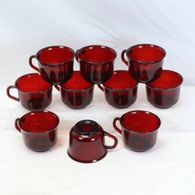 Arcoroc France Ruby Red Cups Lot of 10 - £30.72 GBP