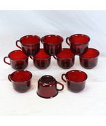 Arcoroc France Ruby Red Cups Lot of 10 - £31.22 GBP