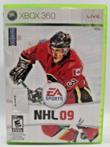 NHL 09 XBOX 360 Video Game CIB Hockey EA Sports Damaged Tested Works - £1.16 GBP