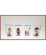NEW RARE Williams Sonoma Set of 4 Peanuts Halloween Juice Glasses 9.75 OZ - £58.96 GBP