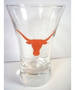 Tapered shot glass pale red Longhorns head logo - $5.75