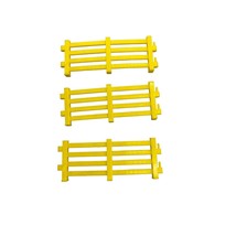 3 Breyer Stablemate Horse Accessories Yellow Plastic Fence Replacement P... - $5.44