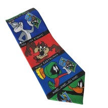 Looney Tunes Stamp Collection Bugs Bunny Daffy Duck Taz Novelty Necktie - £18.05 GBP
