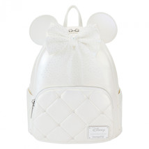 Minnie Mouse Iridescent Wedding Mini Backpack By Loungefly White - $91.99