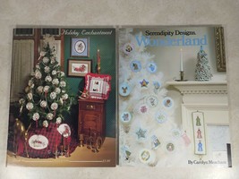 Christmas Cross Stitch Pattern Booklets Holiday Enchantment & Wonderland CS1 - $8.39