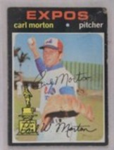 Carl Morton (d. 1983) Autographed 1971 Topps Rookie Baseball Card - Montreal Exp - £62.94 GBP