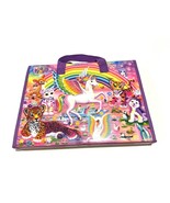 Lisa Frank Tri Fold Keeper Folder Art Stickers Puzzle Unicorn Tikkani Re... - £38.05 GBP