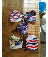 5 Assorted Cloth Reusable Adult Face Masks with Adjustable Ear Straps - $13.61 CAD