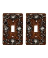 Set of 2 Western Stars With Lace Scroll Art Wall Single Toggle Switch Pl... - €23,19 EUR