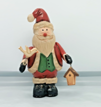 Statuina di Babbo Natale in legno intagliato a mano - $31.27