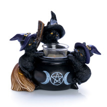 Black Cat Cauldron Tealight Holder - £31.28 GBP