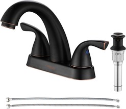 PARLOS Two-Handle Bathroom Sink Faucet with Metal Drain Assembly and, 13597 - £33.04 GBP